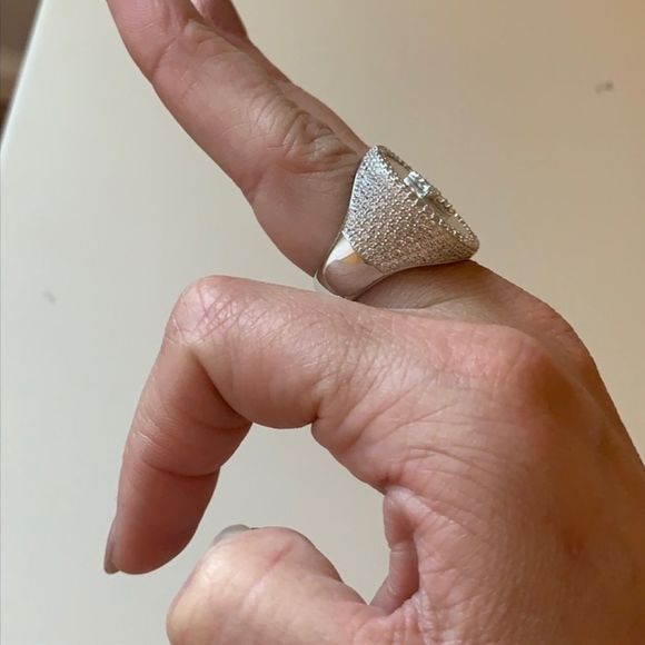 AMP MONACO pave with pearl ring - Picture 3 of 5